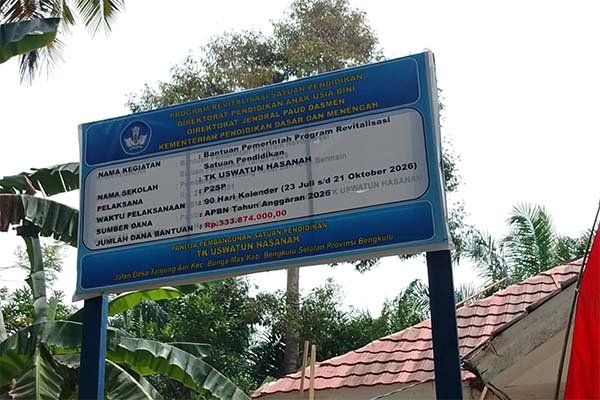 Program Revitalisasi TK Uswatun Hasanah Diduga Curang Dari perencanaan Serta Melanggar Juknis